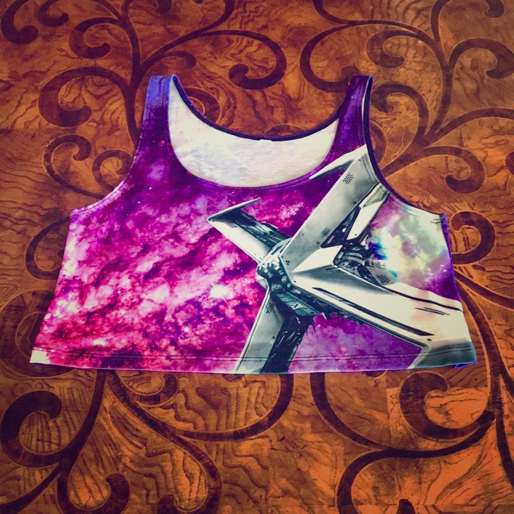 Excision Shambhala Mix Crop Top - Galaxy Version ❌